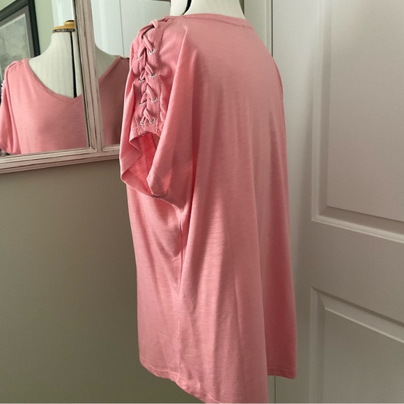 MY STYLE, PINK JERSEY TOP, SIZE: L/G - Picture 3 of 8